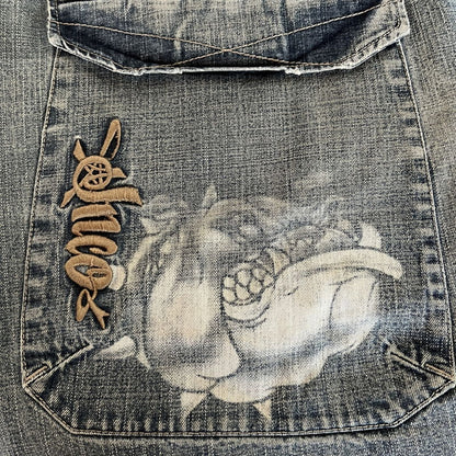RARE Vintage JNCO Bulldog Jorts (L)