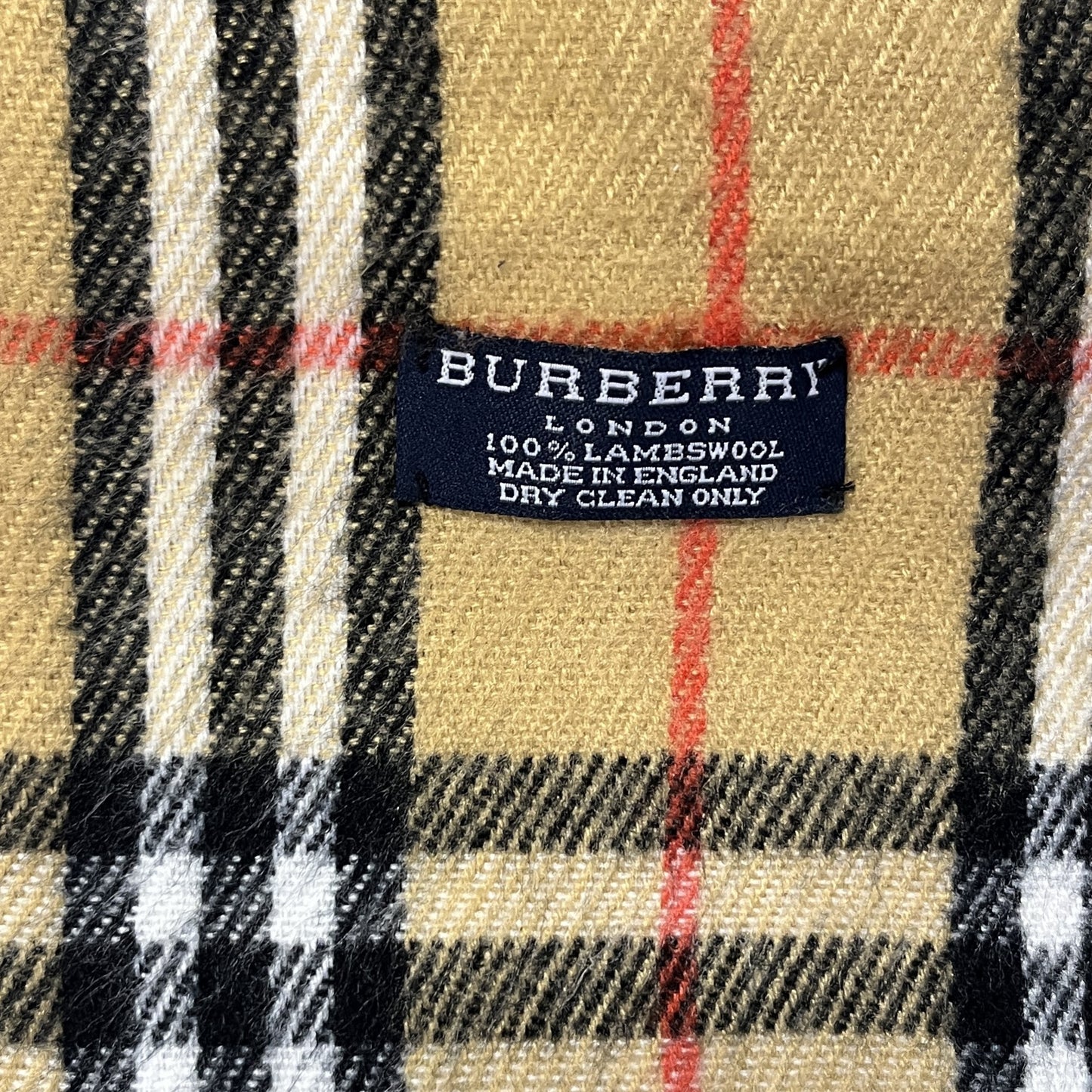 Vintage Burberry Scarf 100% Lambswool