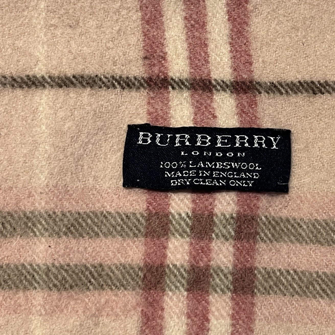 Vintage Burberry Scarf 100% Lambswool