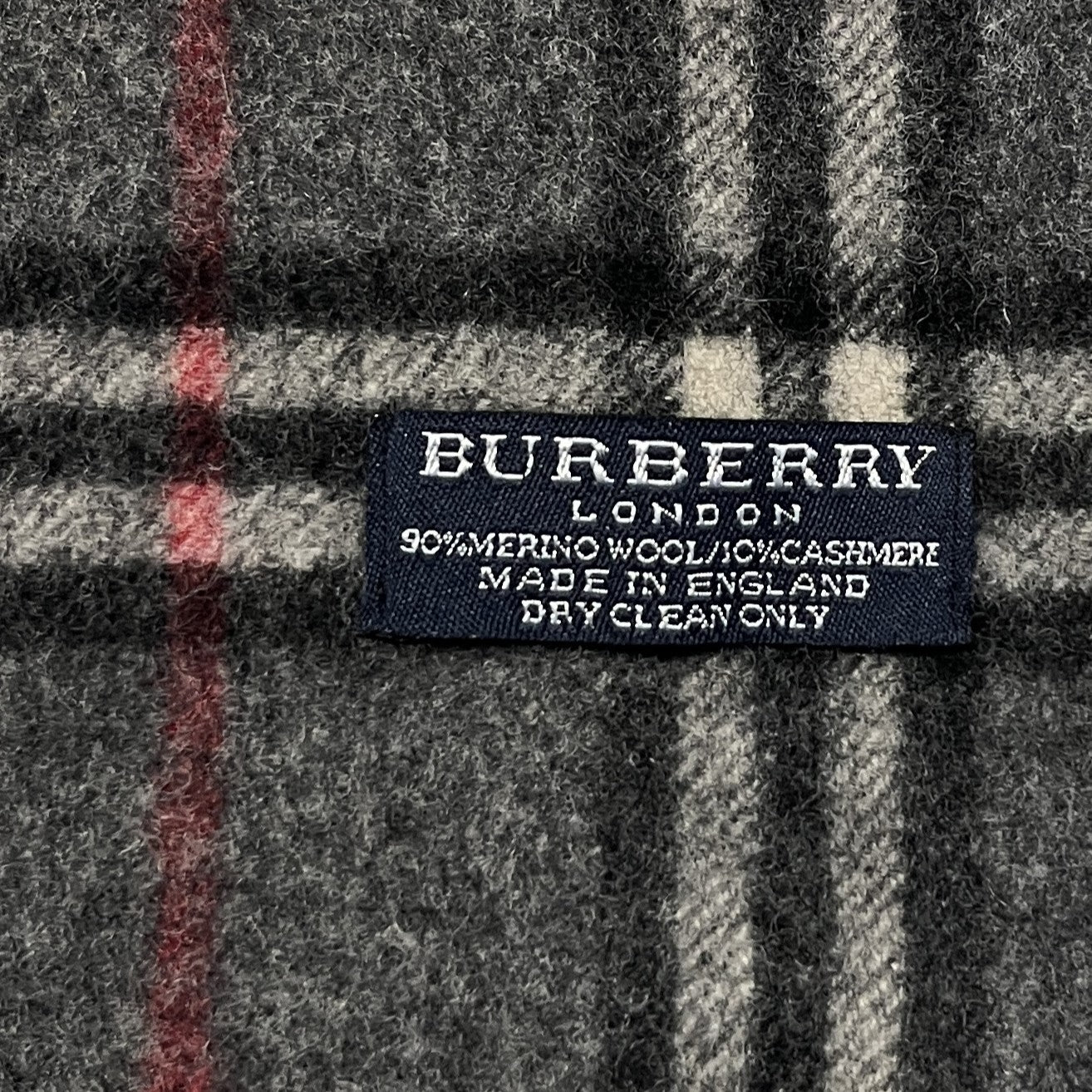 Vintage Burberry Scarf 90% Merino Wool