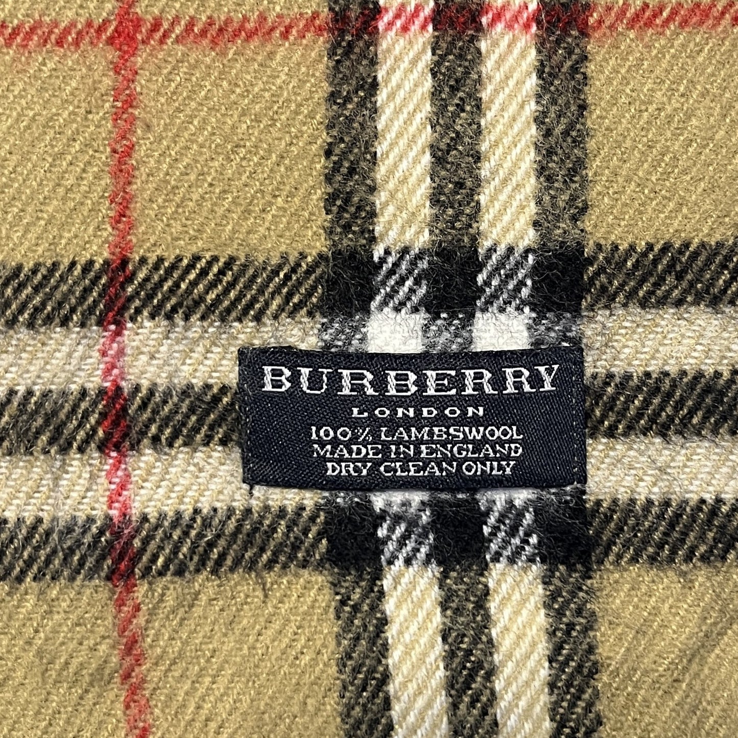 Vintage Burberry Scarf 100% Lambswool