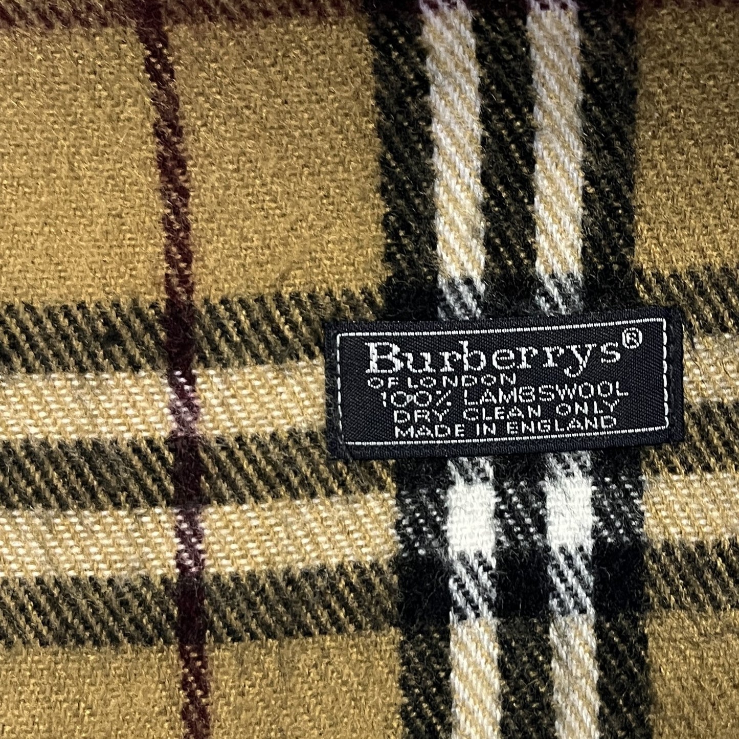 Vintage Burberry Scarf 100% Lambswool