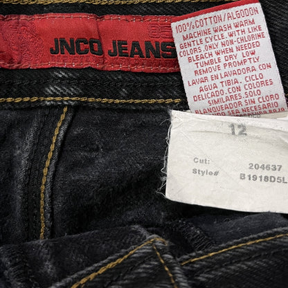 RARE Vintage JNCO Flaming Skull Jeans (XS)