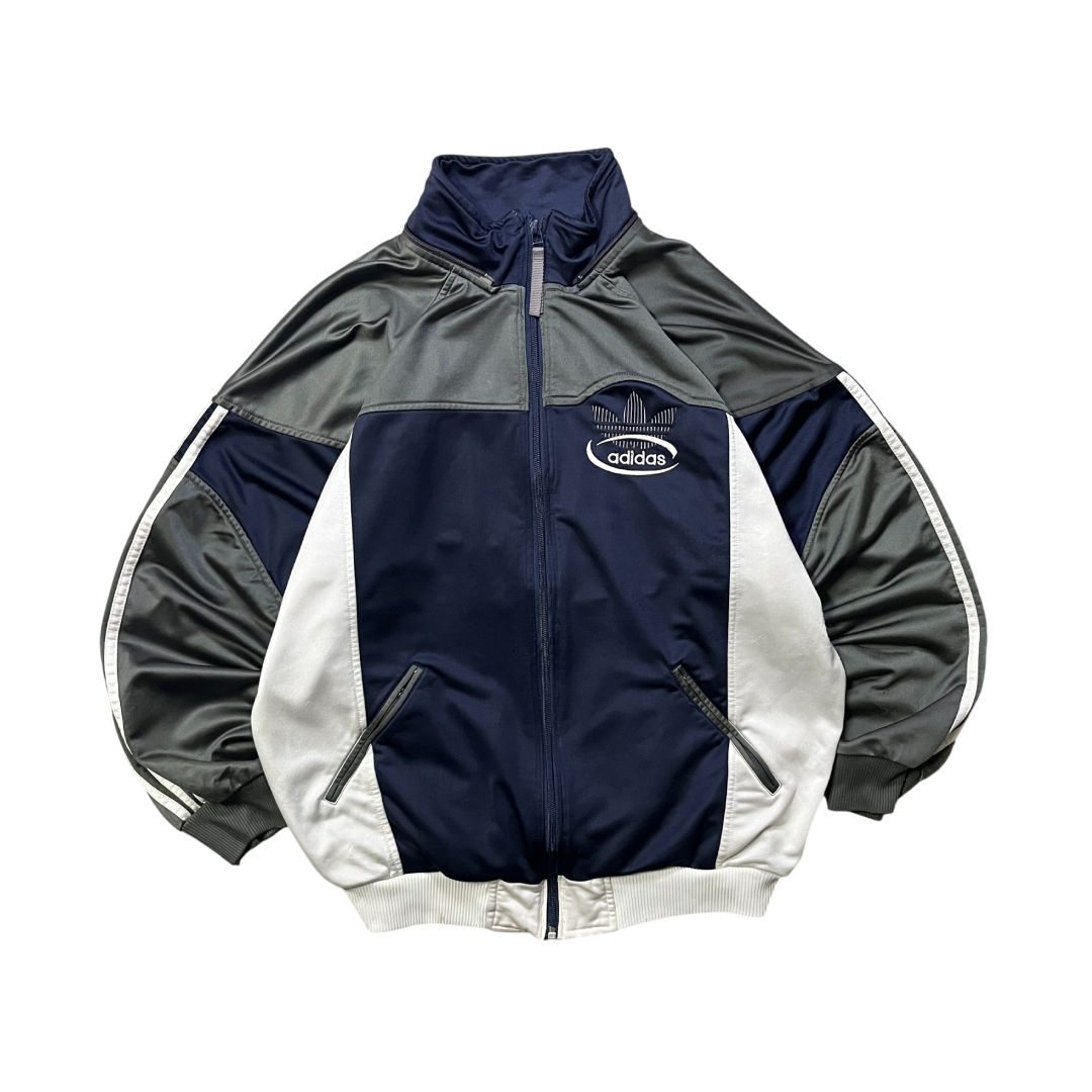 Vintage Adidas Reißverschlussjacke / Rücken-Design (M)