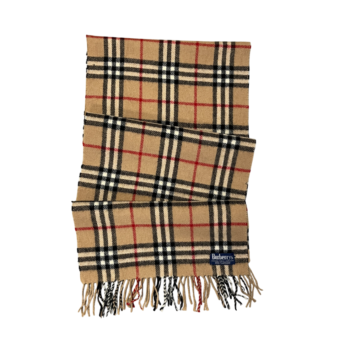Vintage Burberry Scarf 100% Lambswool