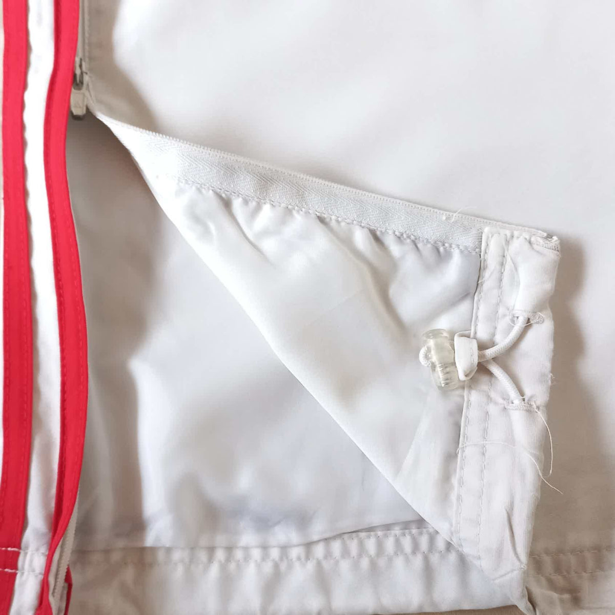 Vintage Adidas Trainingshose Weiß/Rot (S)